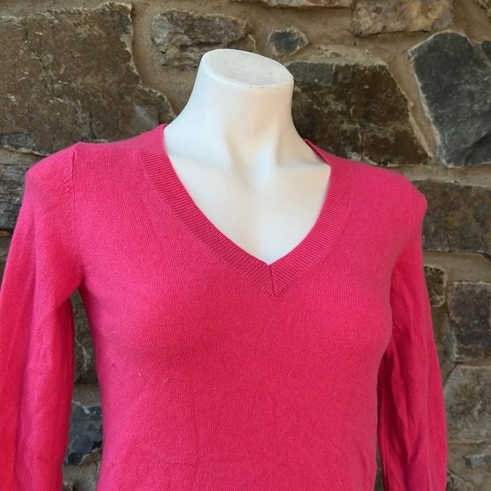 Boden 100% Cashmere V-Neck Sweater Pink UK 8 US 4